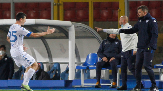 BRESCIA STAGIONE 2020-2021 LECCE-BRESCIA 09/02/2021 CLOTET E BISOLI MICHEL CAPUTO/SILPRESS