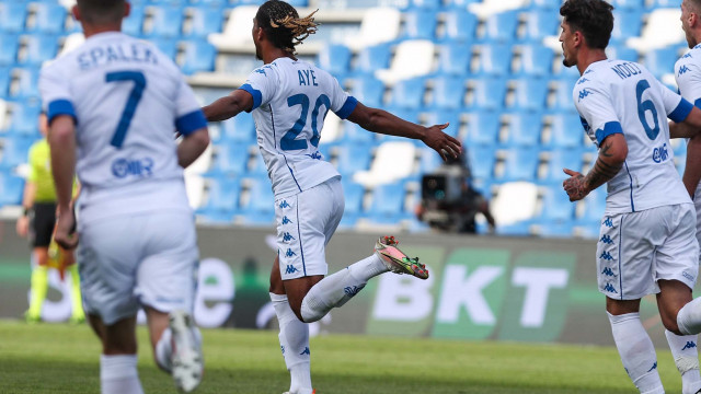 Sport Calcio Serie B Reggio Emilia Mapei Stadium Reggiana Brescia nella foto Florian Ayé esulta dopo il gol 05/04/2021 nicoli@newreporter