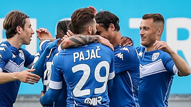 Sport Calcio Serie B Stadio Mario Rigamonti Brescia Spal nella foto Filip Jagiello esulta dopo il gol 1/05/2021 nicoli@newreporter