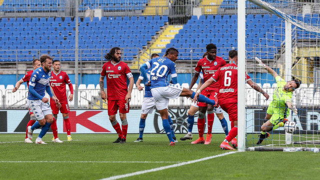 Sport Calcio Serie B Stadio Mario Rigamonti Brescia Spal nella foto gol Birkir Bjarnason 1/05/2021 nicoli@newreporter