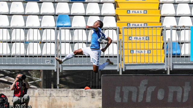 Sport Calcio Serie B Stadio Mario Rigamonti Brescia Pisa nella foto Florian Ayé esulta dopo il gol 7/05/2021 nicoli@newreporter