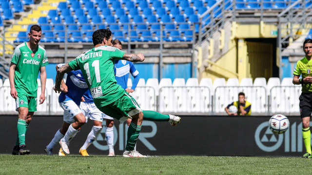 Sport Calcio Serie B Stadio Mario Rigamonti Brescia Pisa nella foto Giuseppe Mastinu rigore sbagliato 7/05/2021 nicoli@newreporter