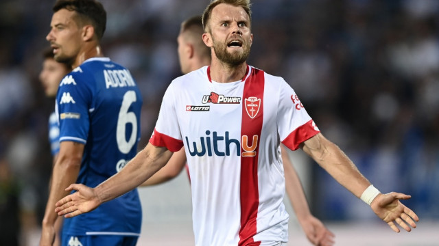 Db Brescia 18/05/2022 - Play Off serie B / Brescia-Monza / foto Daniele Buffa/Image Sport
nella foto: esultanza gol Christian Gytkjaer