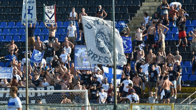 Photo LiveMedia/Gabriele Masotti
Pisa, Italy, August 06, 2022, Italian football Coppa Italia match
AC Pisa vs Brescia Calcio
Image shows:
Fans of Brescia
LiveMedia - World Copyright