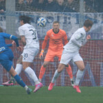 Marius Adamonis of FC Sudtirol Team during the Italian Serie B soccer championship match between Brescia Calcio and FC Sudtirol at Mario Rigamonti Stadium on February 23, 2025, Brixia, Italy.