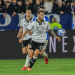 Filippo Bandinelli (Spezia) in action during Spezia Calcio vs Brescia Calcio, Italian soccer Serie B match in La Spezia, Italy, March 28 2025