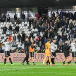 Spezia team under supporters during Spezia Calcio vs Brescia Calcio, Italian soccer Serie B match in La Spezia, Italy, March 28 2025