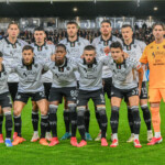 Spezia line-up during Spezia Calcio vs Brescia Calcio, Italian soccer Serie B match in La Spezia, Italy, March 28 2025