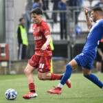 Gabriele Piccinini (Pisa) Davide Adorni (Brescia) during Brescia Calcio vs AC Pisa, Italian soccer Serie B match in Brescia, Italy, April 25 2025