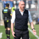 Davide Possanzini Head Coach of Mantova 1911 during the Italian Serie B soccer championship football match between Brescia Calcio FC and Mantova 1911 at Mario Rigamonti Stadium on April 5, 2025, Brixia, Italy.