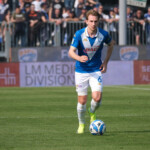 Matthias Verreth of Brescia Calcio FC carries the ball during the Italian Serie B soccer championship football match between Brescia Calcio FC and Mantova 1911 at Mario Rigamonti Stadium on April 5, 2025, Brixia, Italy.
