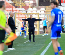 Eugenio Corini head coach Union Brescia during the match of 6th day of the Serie A Championship between L.R. Vicenza vs Union Brescia at the Romeo Menti Stadium on 29 March 2026 in Vicenza, VI.