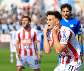 David Stuckler of L.R. Vicenza shows his disappointment during the match of 6th day of the Serie A Championship between L.R. Vicenza vs Union Brescia at the Romeo Menti Stadium on 29 March 2026 in Vicenza, VI.